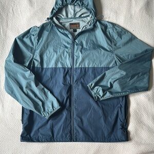 Northwest Territory Blue Windbreaker Jacket with Hood. Size M. Hiking gear